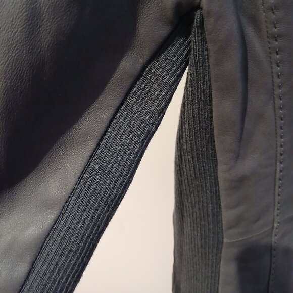 Vince Paper Goat Leather Scuba Jacket - Picture 8 of 12